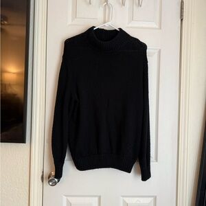 Aerie Black Ribbed Sweater